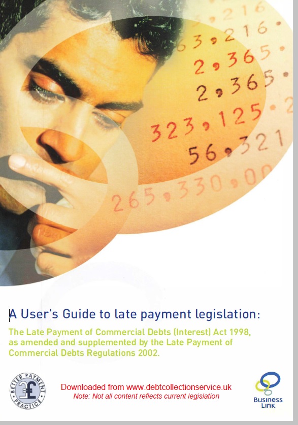 Front cover of the DTI Guide to Late Payment Legislation