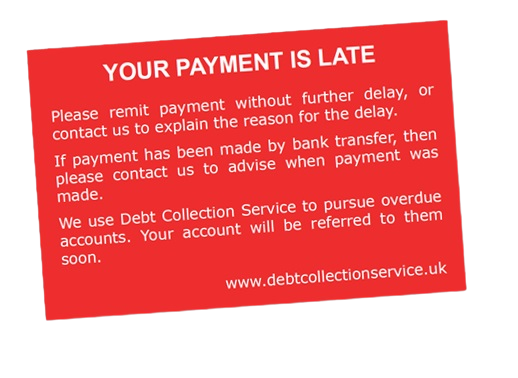 Your Payment is Late card